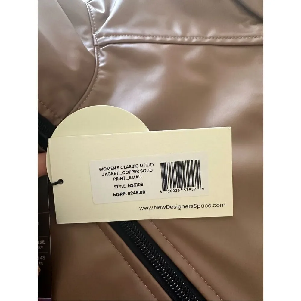 NWT V Force Collection By New Designer Space CLASSIC UTILITY JACKET  COPPER SOLI